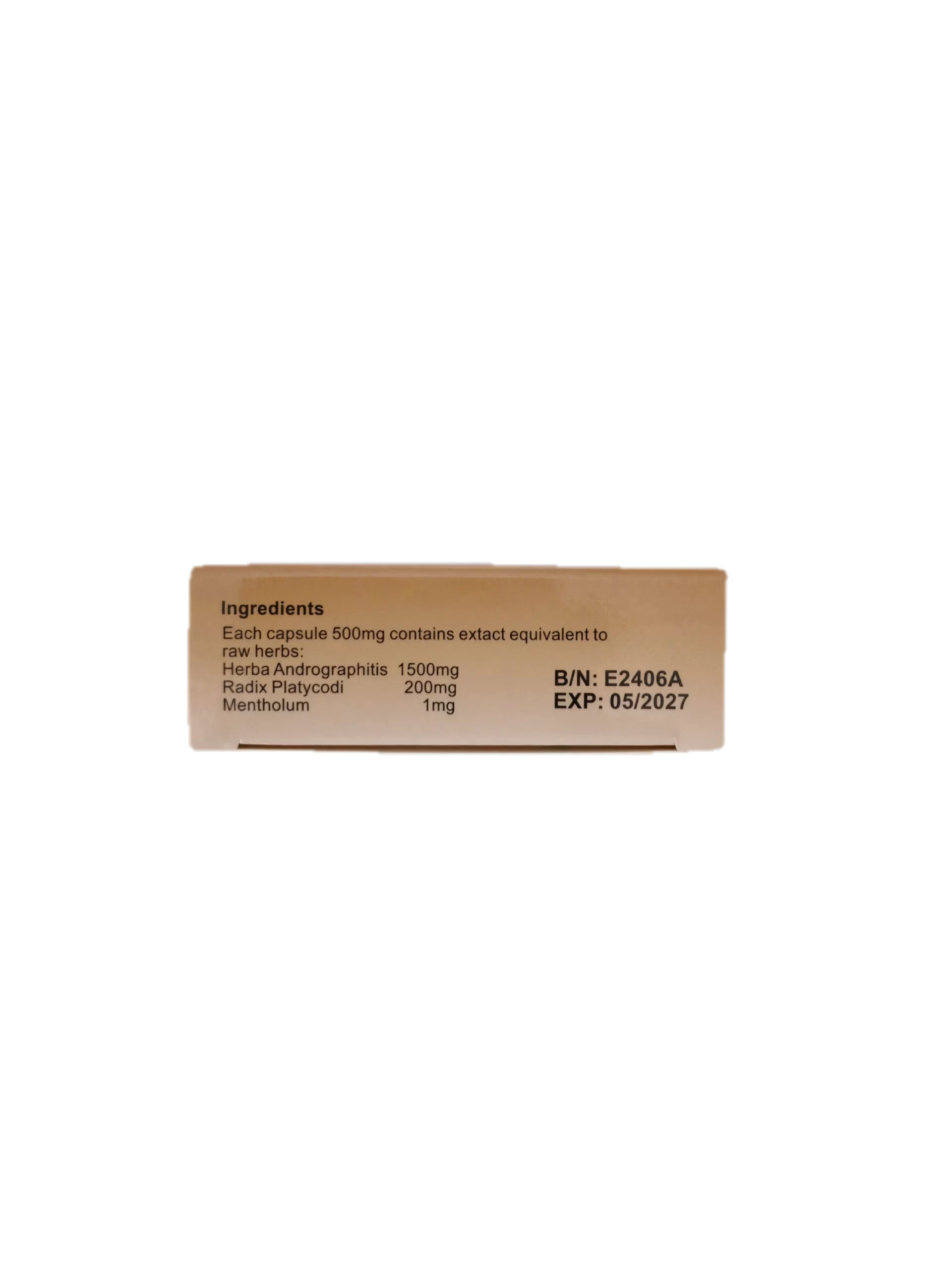 Anit-sore Throat & Heatiness Capsules 强力喉痛清热丸 (20 Capsules)